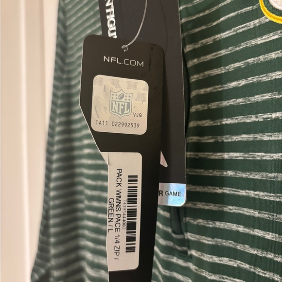 ๐๐๐ NWT Green Green Bay Packers Pace Half-Zip Pullover Jacket ๐๐๐ - Picture 3 of 5